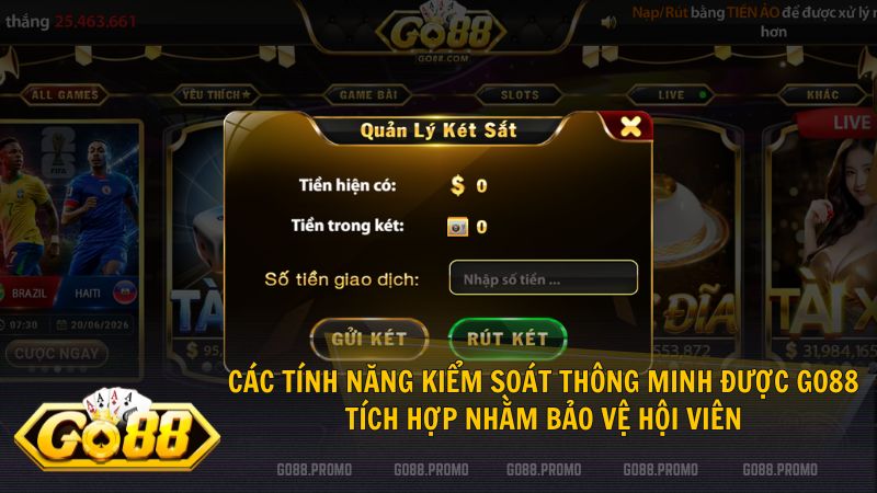 Chủ động quản lý tài chính bằng cách cài đặt hạn mức nạp tiền tại Go88
