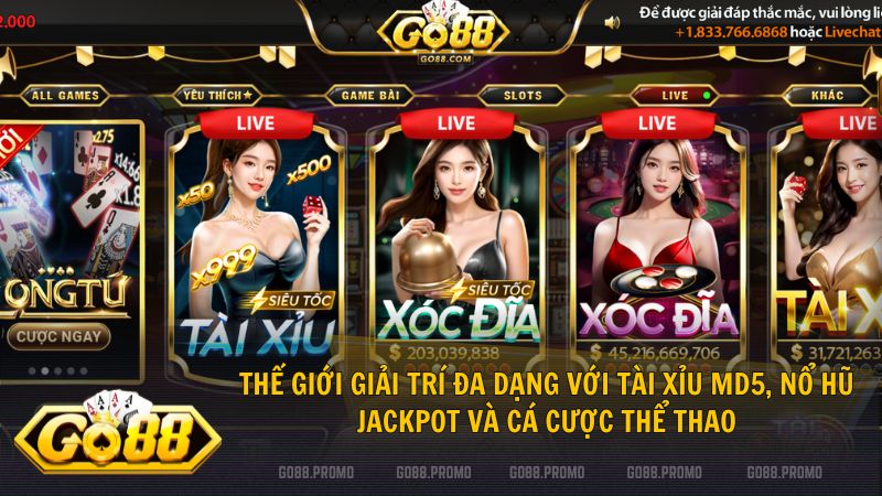 Trải nghiệm kho game đồ sộ từ game bài truyền thống đến sảnh Live Casino đẳng cấp