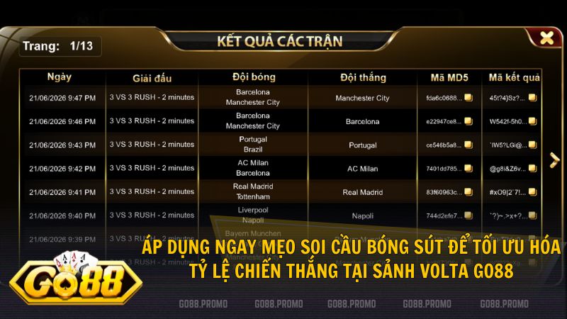 Thực hiện vài thao tác đơn giản để bắt đầu cuộc đua bàn thắng tại Go88