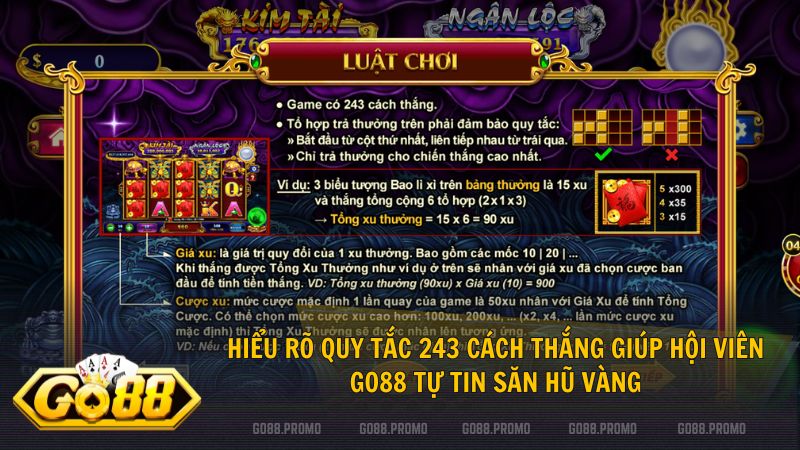 Nắm trọn quy tắc 243 cách thắng để khai thác tối đa nguồn lợi nhuận tại Go88