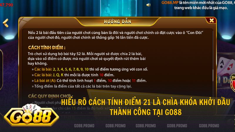 Nắm rõ quy tắc tính điểm giúp hội viên Go88 tự tin đưa ra quyết định rút bài