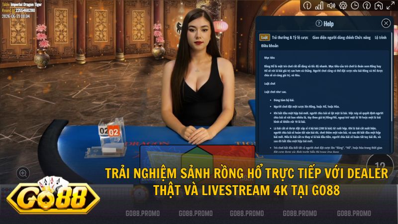 Sảnh DragonTiger Go88 mang đến trải nghiệm sòng bạc chuẩn 4K cực kỳ chân thực