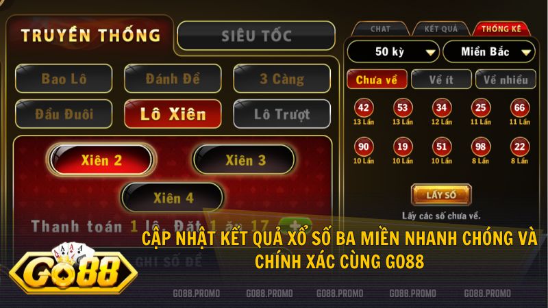 Các bước đặt cược lô đề Go88 được thiết kế đơn giản, phù hợp cho mọi đối tượng hội viên