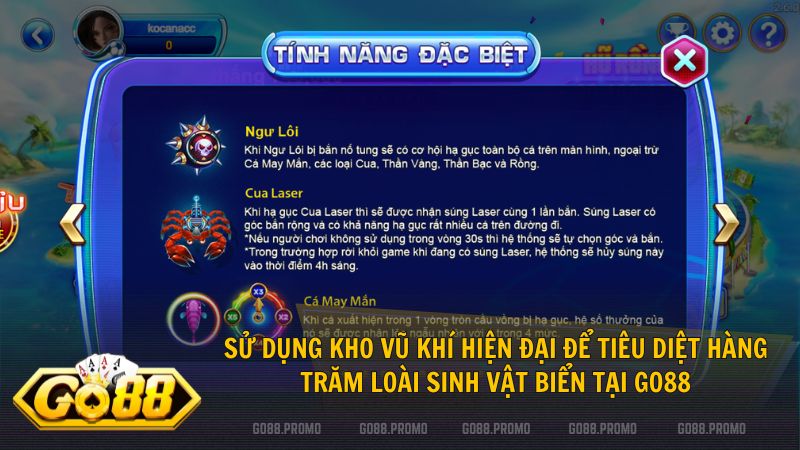 Sử dụng vũ khí hiện đại để tiêu diệt các loài sinh vật biển tại Go88